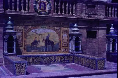 Vintage Dia Film Slide 35mm Sevilla Plaza de Espana  Spain   '60 B4/R14