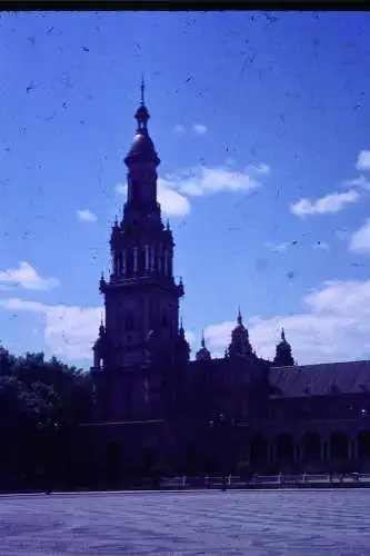 Vintage Dia Film Slide 35mm Sevilla Plaza de Espana  Spain   '60 B4/R15