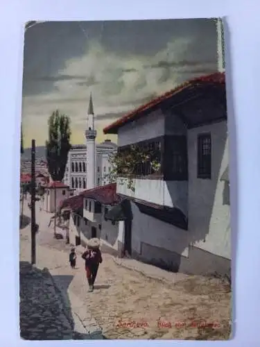 AK Postcard CPA Bosnia Blick vom Alifakovac Sarajevo