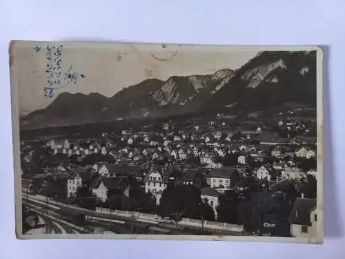 AK Postcard CPA Chur, Schweiz, Panorama