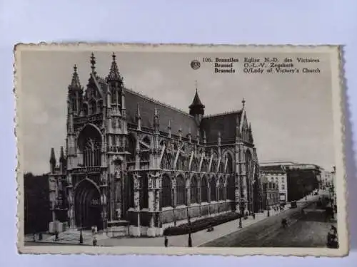 AK Postcard CPA Brussels O/Lady of Victory's Church