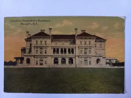 AK Postcard CPA Cornelius Vanderbilt's Residence, Newport, R.I.