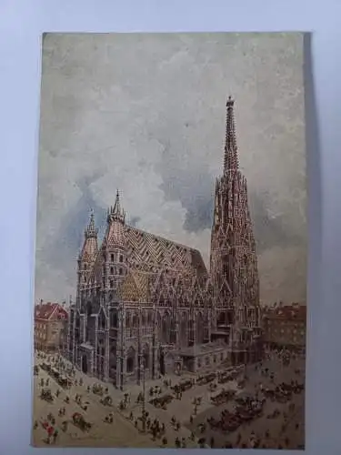 AK Postcard CPA Wien, St. Stephansdom 1913 Wiener Künstler Postkarte