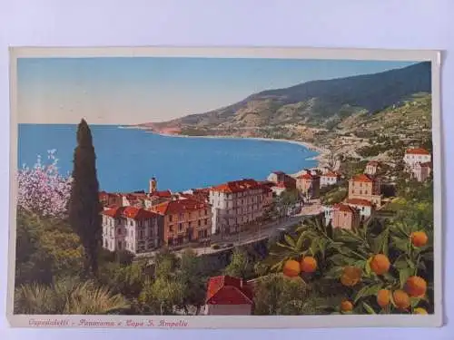 AK Postcard CPA Italien Ospedaletti Panorama e Capo S. Ampelio