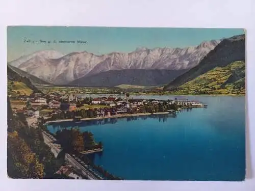 AK Postcard CPA Zell am See g.d. steinerne Meer  k.u.k. Stempel