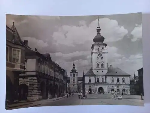 AK Postcard CPA Žatec / Saaz  Rathaus, Arkaden, VŘSR-Platz, Stadtteil Louny