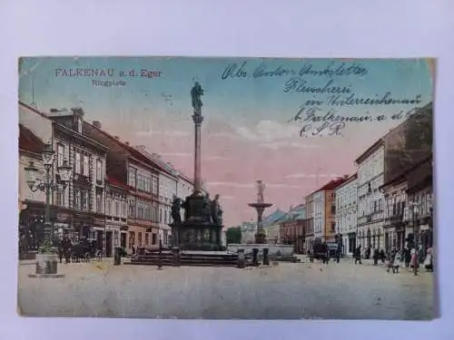 AK Postcard CPA  Falkenau a. d. Eger, Ringplatz