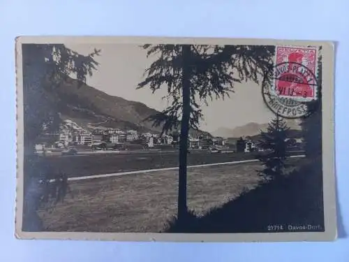 AK Postcard CPA Davos Dorf, Schweiz 1913