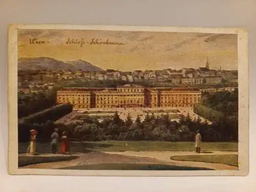 AK Postcard CPA Wien, Schloss Schönbrunn mit Panorama c1910/20