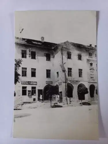 Vintage Foto B&W   Levoca,  Levoča Leutschau Strassenszene 1928