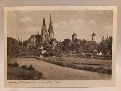 AK Postcard CPA Regensburg, Blick auf den Dom von den Winzerhöhen