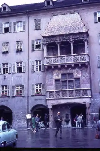 Vintage Dia Film Slide 35mm Innsbruck Goldenes Dachl Haus  '60s B4/R22