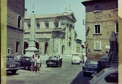 Vintage Negativ Foto Palazzo Ducale di Urbino&Oldtimer  10/K2/112