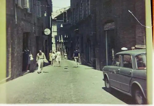 Vintage Negativ Foto Italien Urbino Strassenszene '70s 10/K2/114