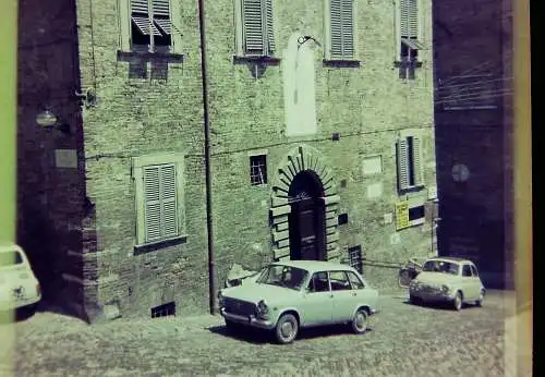 Vintage Negativ Foto Italien Urbino Strassenszene '70s 10/K2/115