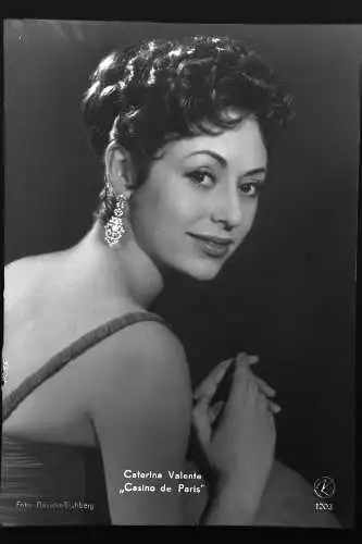 Vintage Glasnegativ Platte Glassnegative Caterina Valente