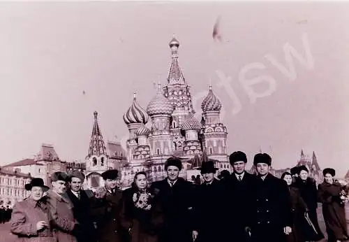 Vintage Negativ Foto BW Saint Basil's Cathedral Moscow 1950s  B10/13