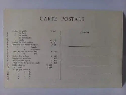 Postcard 51. Les Locomotives Francaises Midi Machine Tender NO. 453,