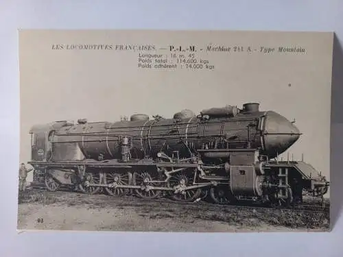 Postcard Les Locomotives Francaises Machine n°241 A - Type "Mountain"
