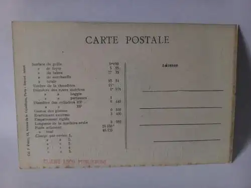 Postcard A-26.. Les Locomotives Francaises (Est) Machine Teder N° 280