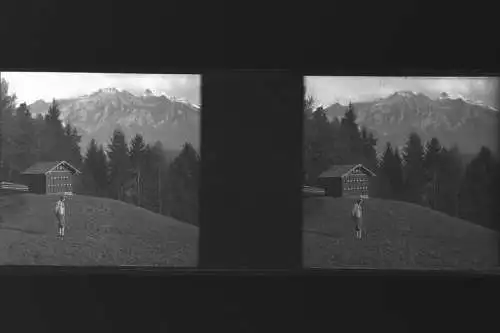 Antique  Stereo Glasnegativ Platten 5 Stk. - Leben in den frühen 1900er  -Tirol