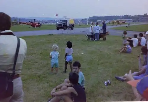 Vintage Negativ Foto 24x  Flugzeugshow Schweiz  '70/80s FD4