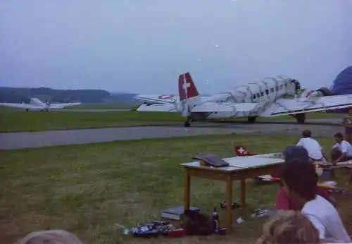 Vintage Negativ Foto 24x  Flugzeugshow Schweiz  '70/80s FD4