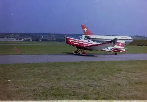 Vintage Negativ Foto 24x  Flugzeugshow Schweiz  '70/80s FD4