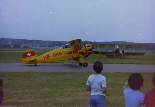 Vintage Negativ Foto 24x  Flugzeugshow Schweiz  '70/80s FD4