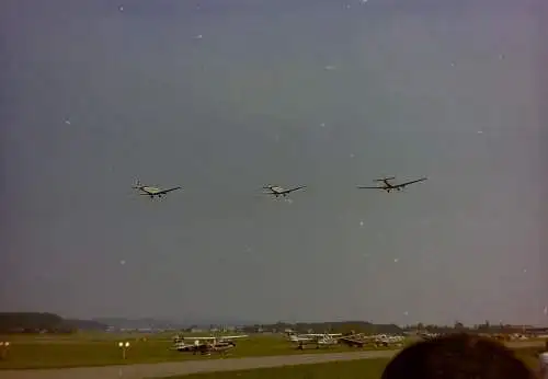 Vintage Negativ Foto 24x  Flugzeugshow Schweiz  '70/80s FD4
