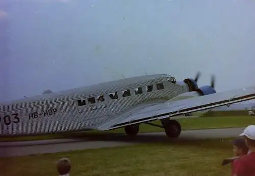 Vintage Negativ Foto 24x  Flugzeugshow Schweiz  '70/80s FD4