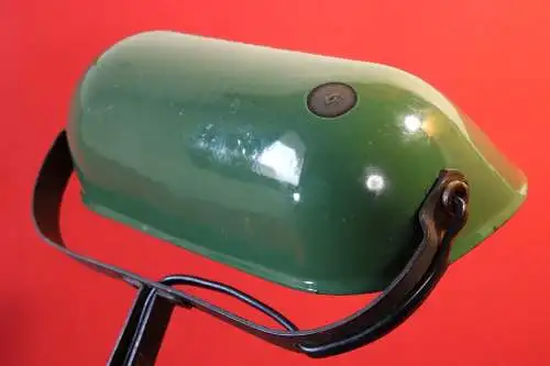 Antike Banker Lampe Vintage Büro Anwalt Schreibtisch Gusseisen Leuchte