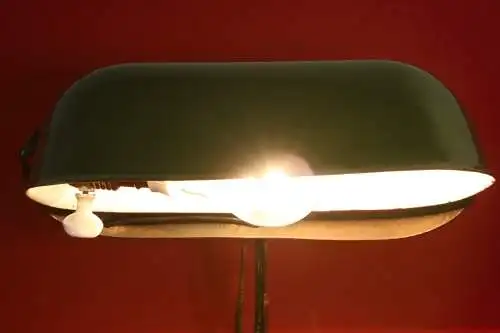 Antike Banker Lampe Vintage Büro Anwalt Schreibtisch Gusseisen Leuchte