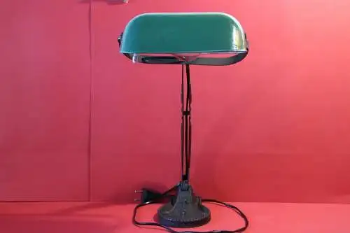Antike Banker Lampe Vintage Büro Anwalt Schreibtisch Gusseisen Leuchte