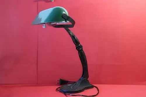 Antike Banker Lampe Vintage Büro Anwalt Schreibtisch Gusseisen Leuchte