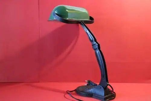 Antike Banker Lampe Vintage Büro Anwalt Schreibtisch Gusseisen Leuchte