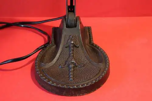 Antike Banker Lampe Vintage Büro Anwalt Schreibtisch Gusseisen Leuchte