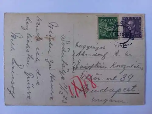 AK Postcard CPA 	 Södertälje Järnagatan Schweden