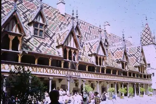 Vintage Dia Film Slide 35mm Hôtel-Dieu Museum Beaune France  '60s B4/L5-6-7 3Stk