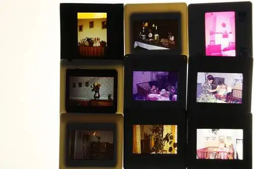 Vintage Dia Film Slide 35mm Holzbox 43Stk Einrichtung in den '60/70ern DDR