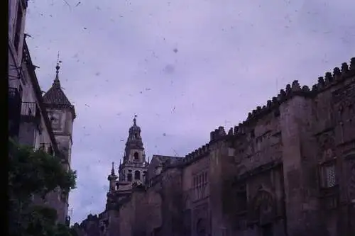 Vintage Dia Film Slide 35mm Cordoba Cathedral Mosque Walls  Spain   '60 B4/R1