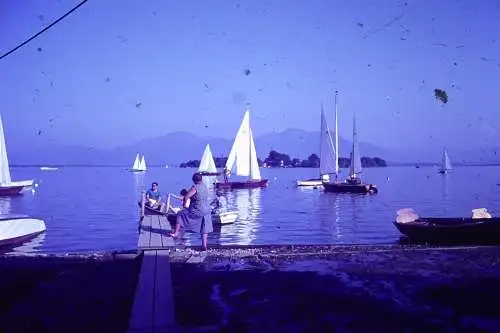 Vintage Dia Film Slide 35mm Chiemsee Deutschland c1966 B4/L92