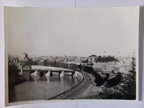 Vintage  Photo View of the Lungotevere from the Aventino Hill Rome Italy