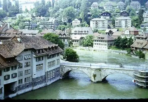Orig 35mm DIA Slide 5x Schweiz Bern Strassenszenen Innenstadt 1981 B13/25-29