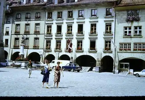 Orig 35mm DIA Slide 5x Schweiz Bern Strassenszenen Innenstadt 1981 B13/25-29