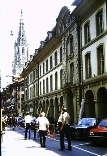 Orig 35mm DIA Slide 5x Schweiz Bern Strassenszenen Innenstadt 1981 B13/25-29