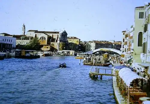 Orig 35mm DIA Slide 15x Italien Venedig Bus Strassenszene Gondola 1978 B13/73-87
