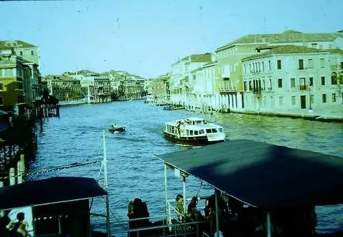 Orig 35mm DIA Slide 15x Italien Venedig Bus Strassenszene Gondola 1978 B13/73-87