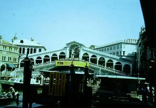 Orig 35mm DIA Slide 15x Italien Venedig Bus Strassenszene Gondola 1978 B13/73-87