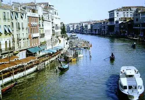 Orig 35mm DIA Slide 15x Italien Venedig Bus Strassenszene Gondola 1978 B13/73-87